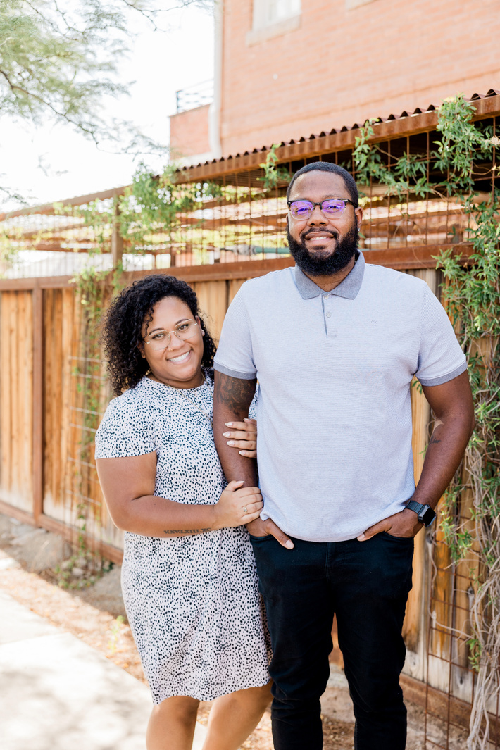 Couple Standing Outdoors